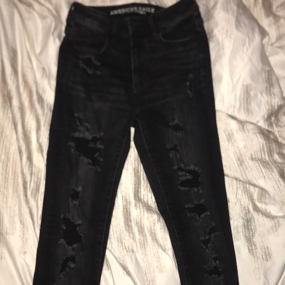 High waisted black American Eagle jeans